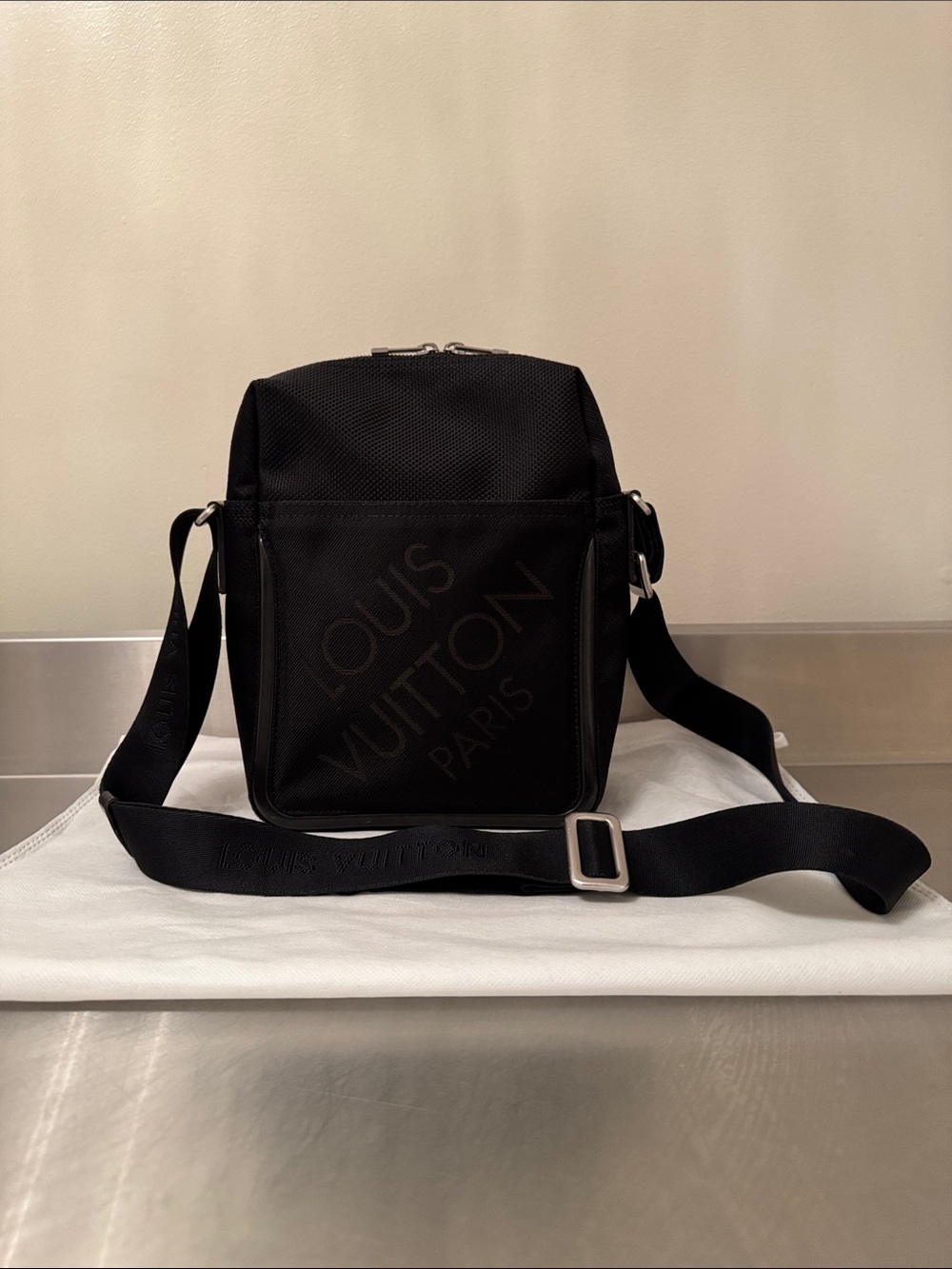 Louis Vuitton Damier Geant Citadan NM Shoulder Bag Black
